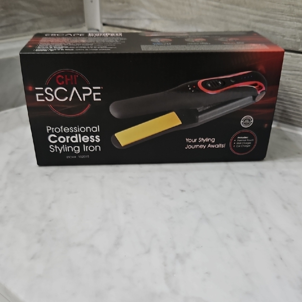 Escape Professional Cordless Styling Iron - Black and Yellow